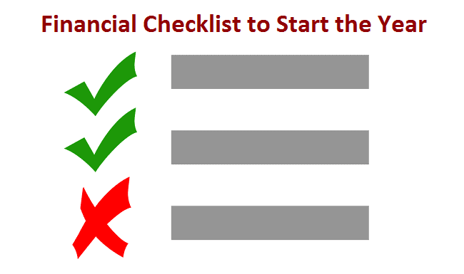 financial checklist to start the year